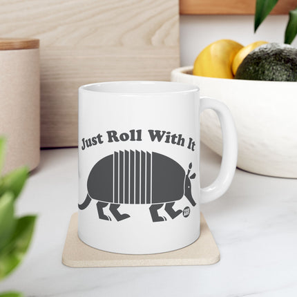 Just Roll With It Armadillo Ceramic Mug