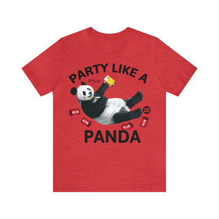 Party Like a Panda Unisex Short Sleeve Tee