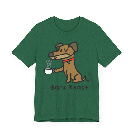 Funny Whaddup Dog "BARK ROAST COFFEE" Animal Tee Shirt