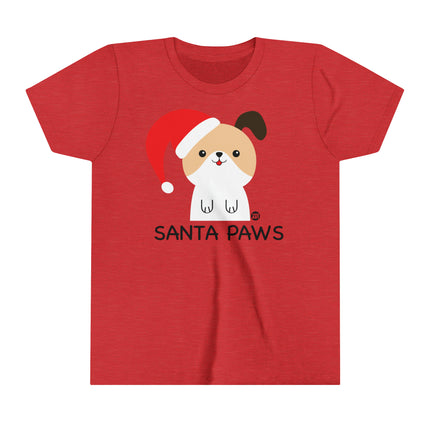 Santa Paws Dog Kids Short Sleeve Tee