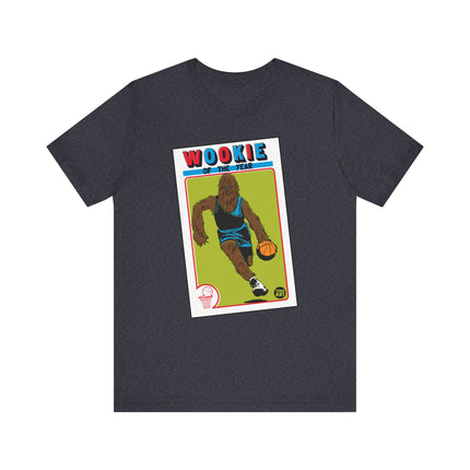 Funny Star Wars "WOOKIE OF THE YEAR" Basketball Card Tee Shirt