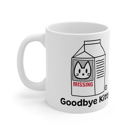 Goodbye Kitty Milk Carton Ceramic Mug