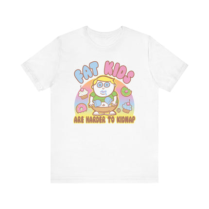 Fat Kids Harder to Kidnap Tshirt, Cute Fat Kids Harder to Kidnap Drawing Tee