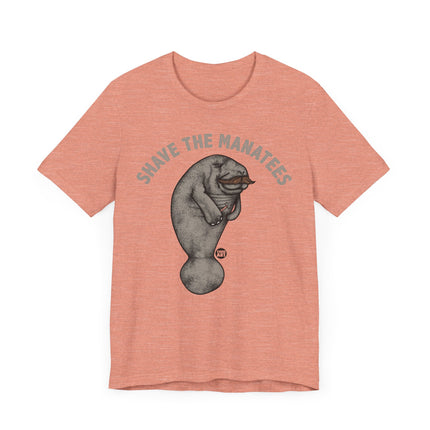 Funny "SHAVE THE MANATEES" Tee Shirt