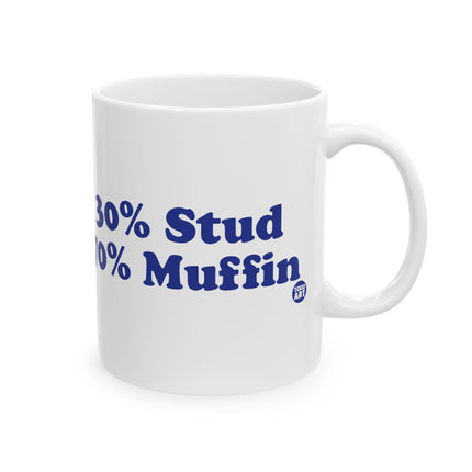 30% Stud 70% Muffin Ceramic Mug