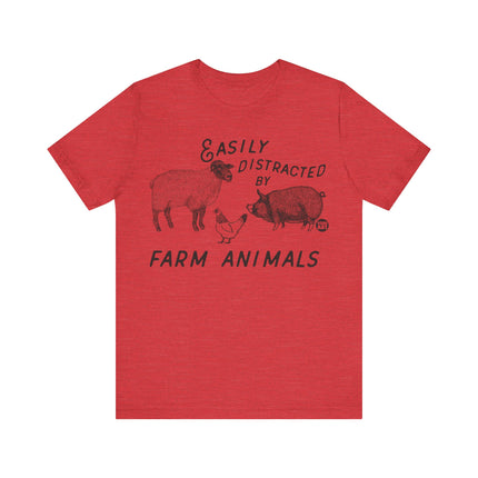 Easily Distracted by Farm Animals Tshirt