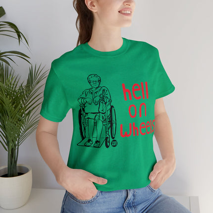 Hell On Wheels Old lady Unisex Short Sleeve Tee