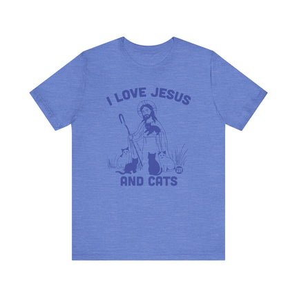 I Love Jesus and Cats Tee