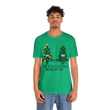 Whole Lotta Balls Christmas Tree Unisex Tee