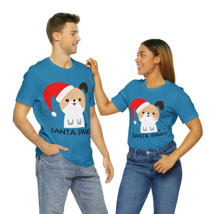 Santa Paws Dog Christmas Unisex Tee