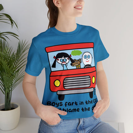 Boys Far in Cars Unisex Short Sleeve Tee