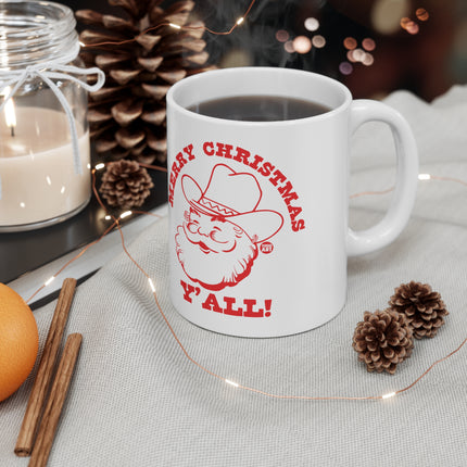 Merry Christmas Y'All Santa Ceramic Mug