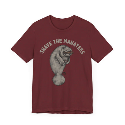 Funny "SHAVE THE MANATEES" Tee Shirt