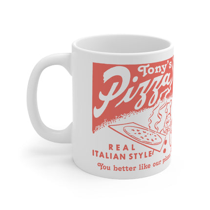 Retro Tony's Pizza Ceramic Mug