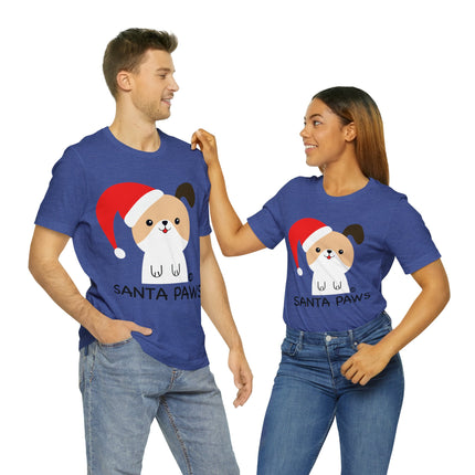 Santa Paws Dog Christmas Unisex Tee