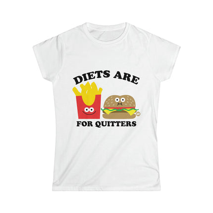 Diets Are For Quitters Burger and Fries Women's Softstyle Tee