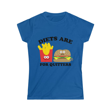 Diets Are For Quitters Burger and Fries Women's Softstyle Tee