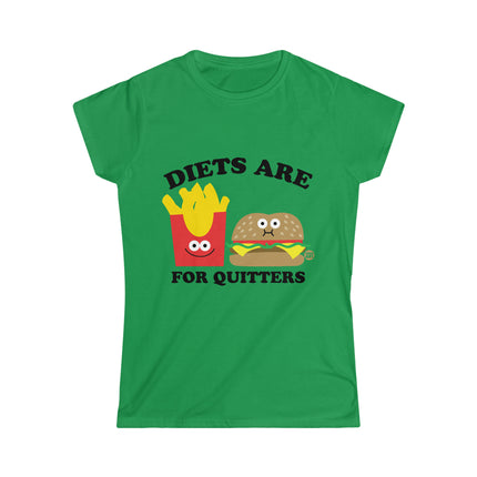 Diets Are For Quitters Burger and Fries Women's Softstyle Tee