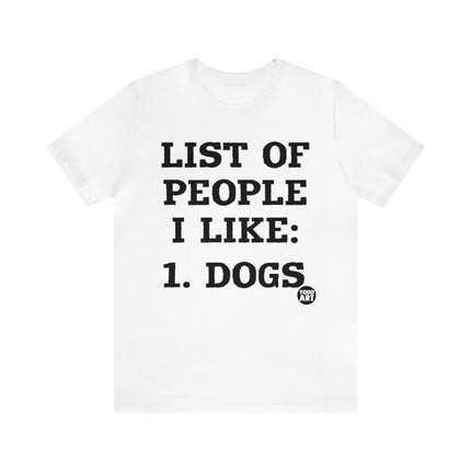 List of People I Like Unisex Short Sleeve Tee