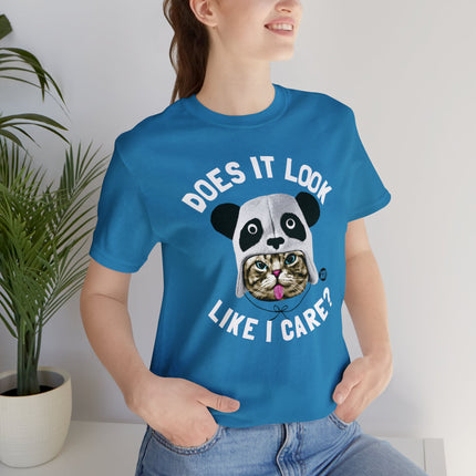 Does It Look Like I Care Cat Unisex Tee