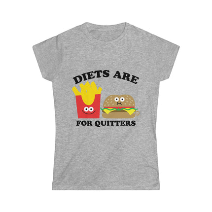 Diets Are For Quitters Burger and Fries Women's Softstyle Tee