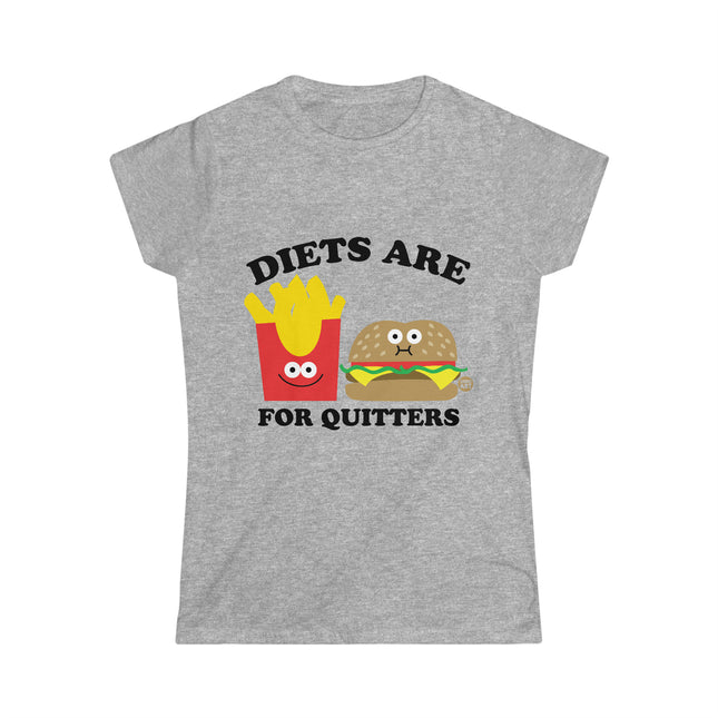 Diets Are For Quitters Burger and Fries Women's Softstyle Tee