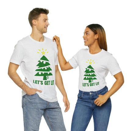 Let's Get Lit Xmas Tree Unisex Tee