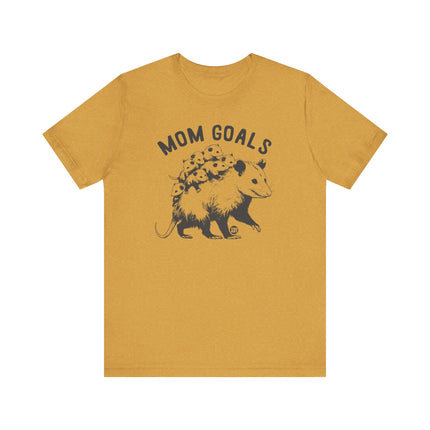 Cute "MOM GOALS" POSSUM Tee Shirt