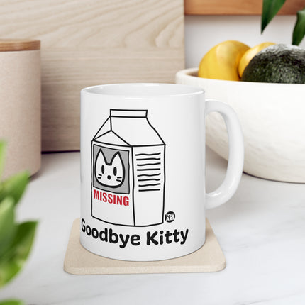 Goodbye Kitty Milk Carton Ceramic Mug