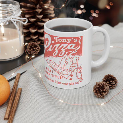 Retro Tony's Pizza Ceramic Mug