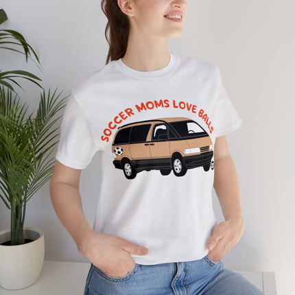 Soccer Moms Love Balls Unisex Short Sleeve Tee