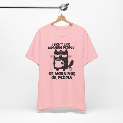 Don't Like Mornings Cat Tshirt