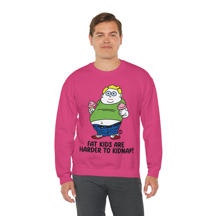 Fat Kids Are Harder to Kidnap Crewneck Sweatshirt