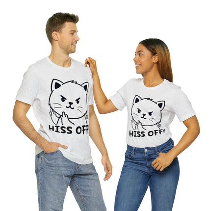 Hiss Off Cat Unisex Short Sleeve Tee