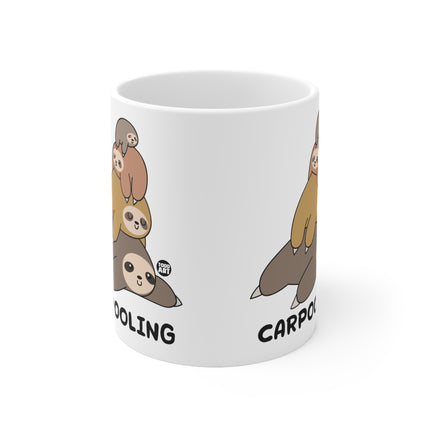 carpooling Sloth Ceramic Mug
