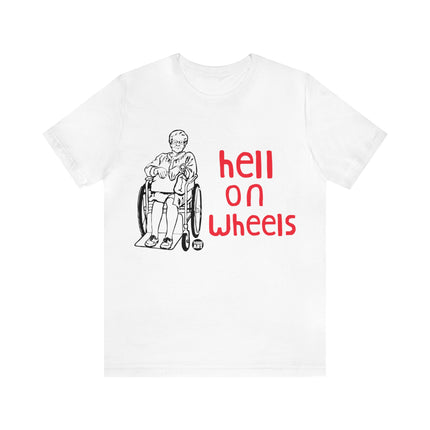 Hell On Wheels Old lady Unisex Short Sleeve Tee