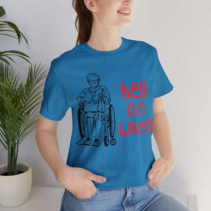 Hell On Wheels Old lady Unisex Short Sleeve Tee