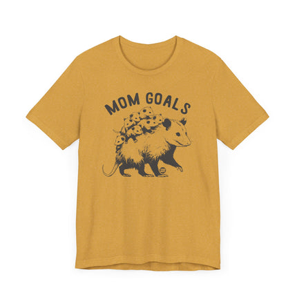 Cute "MOM GOALS" POSSUM Tee Shirt