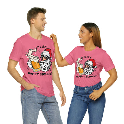 Hoppy Holidays Santa Beer Unisex Tee