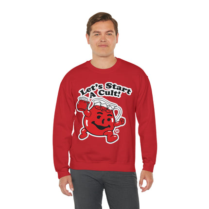 Let's Start a Cult Kool Aid Man Crewneck Sweatshirt