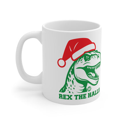 Rex The Halls Dinosaur Christmas Ceramic Mug