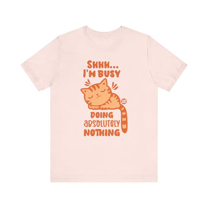 Busy Doing Nothing Tee, Funny Cat Tshirt