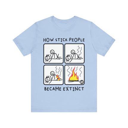 How Stick People Became Extinct Unisex Short Sleeve Tee