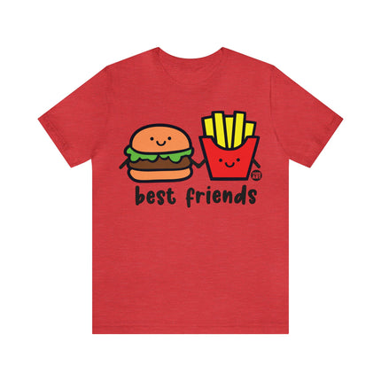 Best Friends Burger and Fries Unisex Short Sleeve Tee