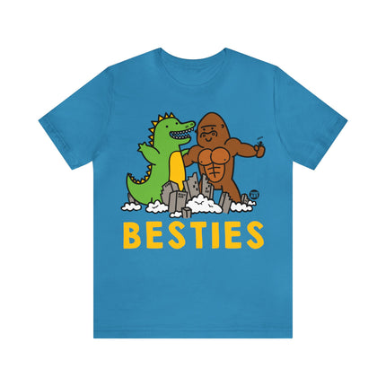 Besties Godzilla and King Kong Unisex Tee