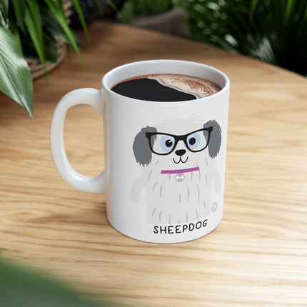 Bow Wow Meow Sheepdog Ceramic Mug