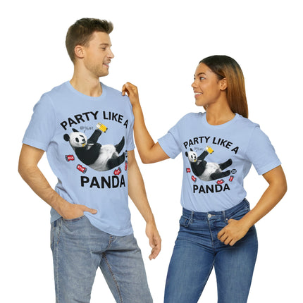 Party Like a Panda Unisex Short Sleeve Tee