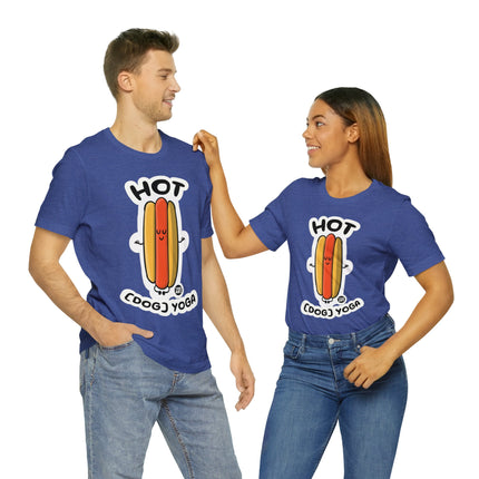 Hot Dog Yoga Unisex Short Sleeve Tee