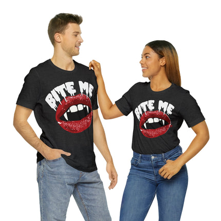 Bite Me Vampire Teeth Unisex Tee