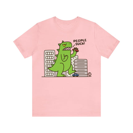 People Suck Godzilla Unisex Short Sleeve Tee